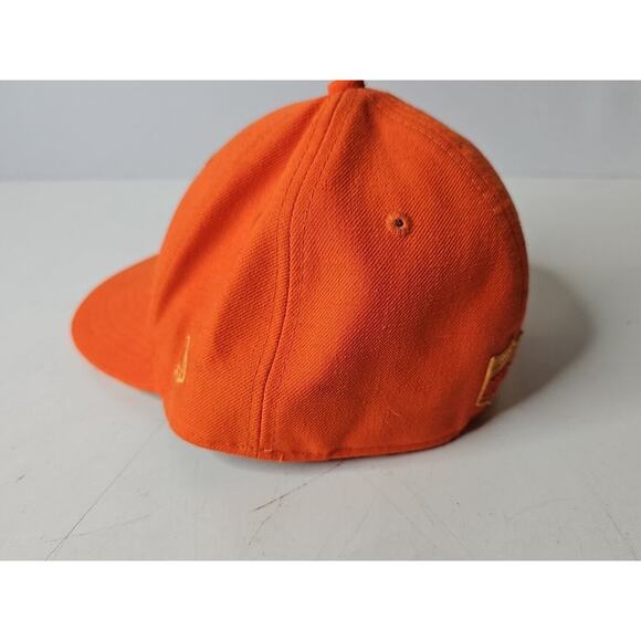 New Era 59Fifty Denver Broncos Solid Orange Raised Logo Cap Hat Fitted 7 1/4 NFL - Picture 11 of 16